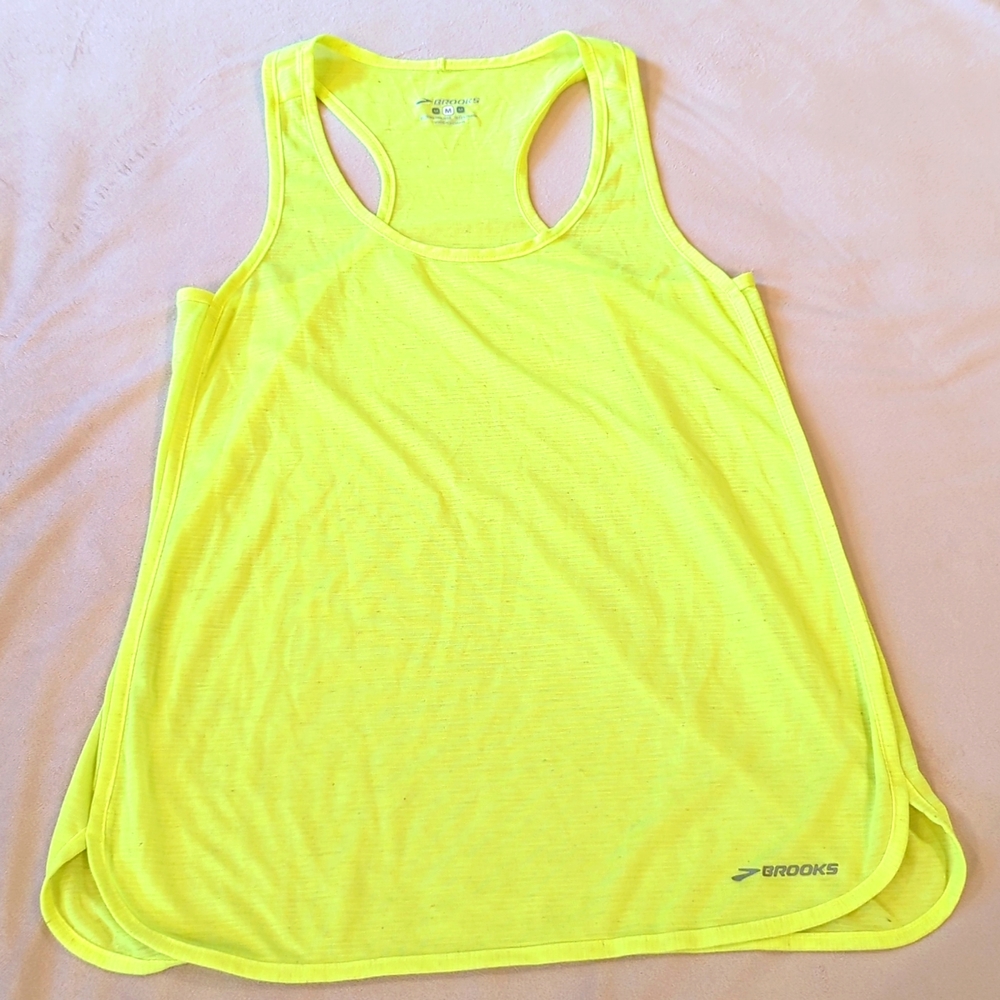 Brooks Neon Yellow Tank Top